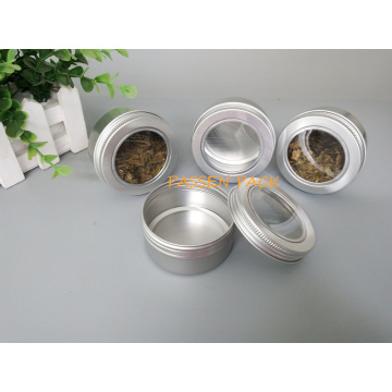 80ml Alminum Cosmetic Cream Jar with Window Screw Lid (PPC-ATC-80)